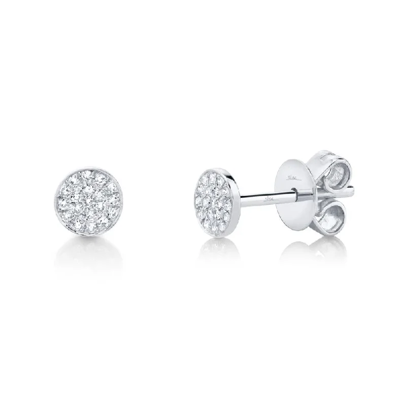 0.07CT DIAMOND PAVE STUD EARRING