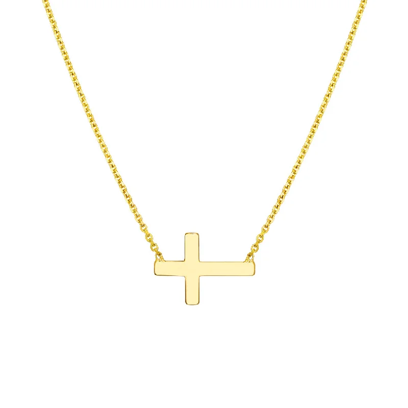 Sideways Gold Cross 4690132