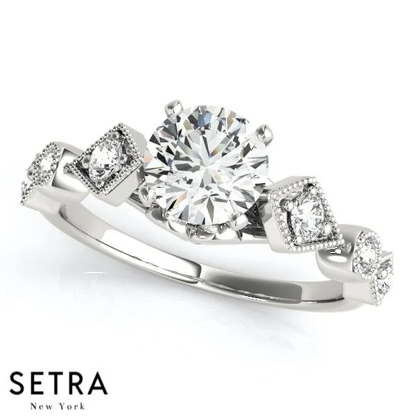 ENGAGEMENT RINGS SINGLE ROW PRONG SET