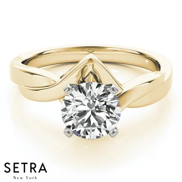 SOLITAIRE DIAMOND ENGAGEMENT RINGS 14K GOLD