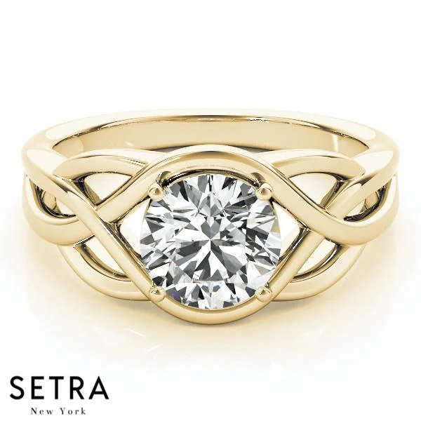 SOLITAIRES DIAMOND ENGAGEMENT 14K GOLD RINGS