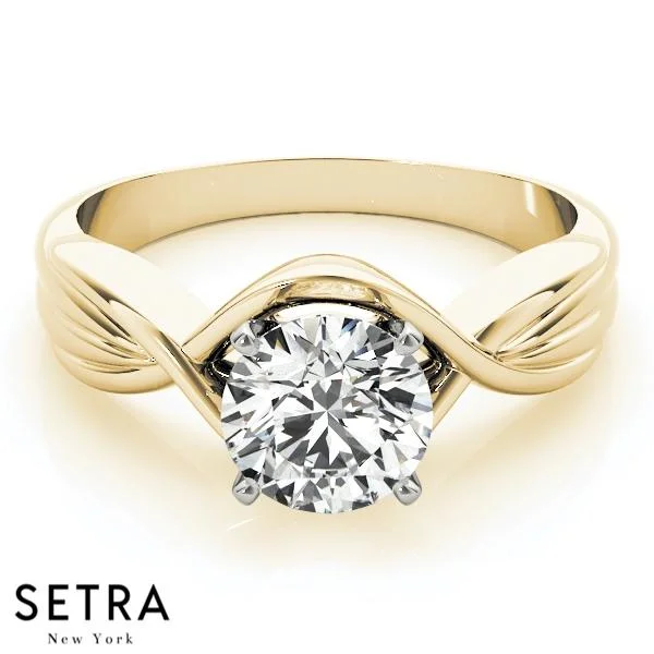 SOLITAIRES DIAMOND ENGAGEMENT 14K GOLD RINGS