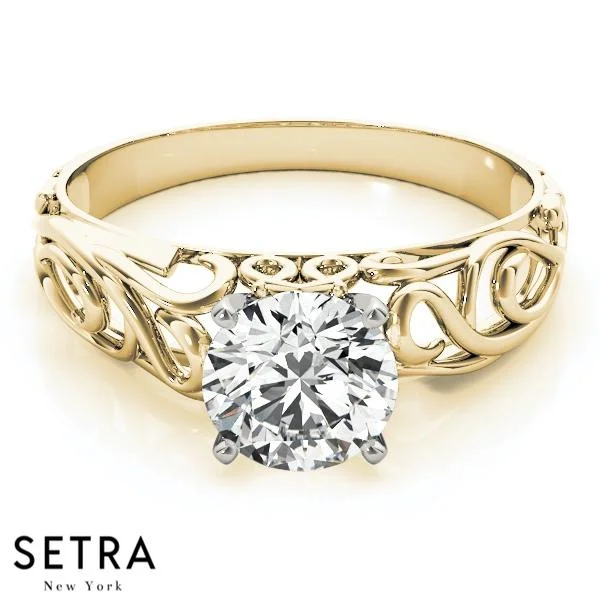 SOLITAIRES DIAMOND ENGAGEMENT 14K GOLD RINGS