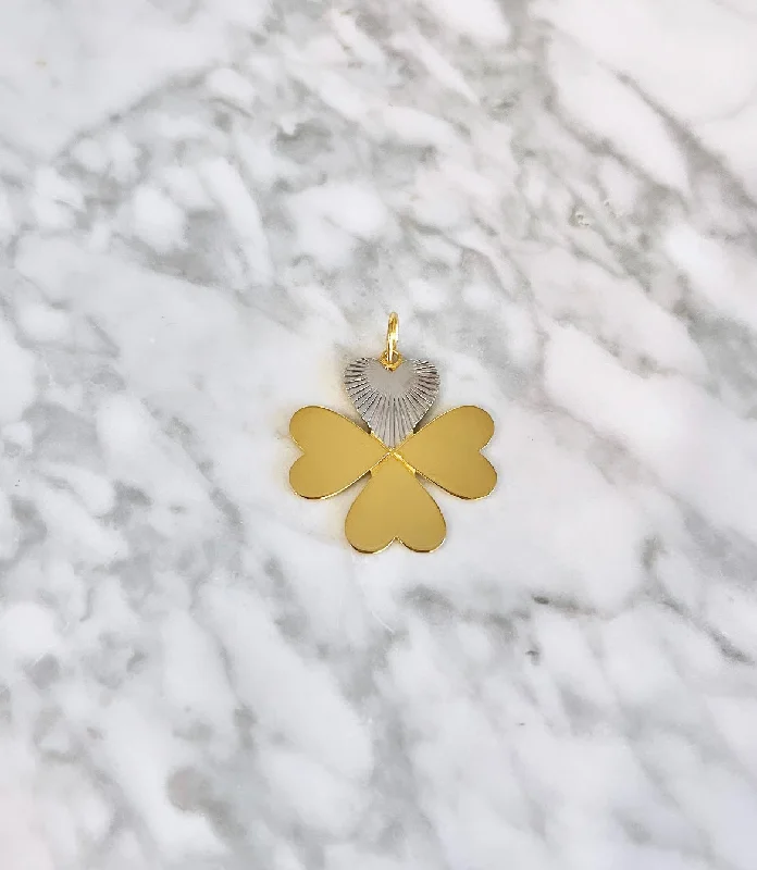 Four Hearts Clover Charm