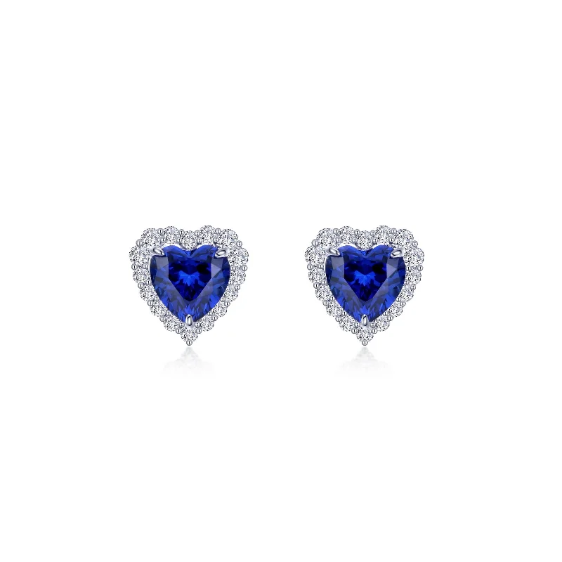 Lafonn Kaleidoscope Heart Sapphire #34 Sap Earring SYE014SP00