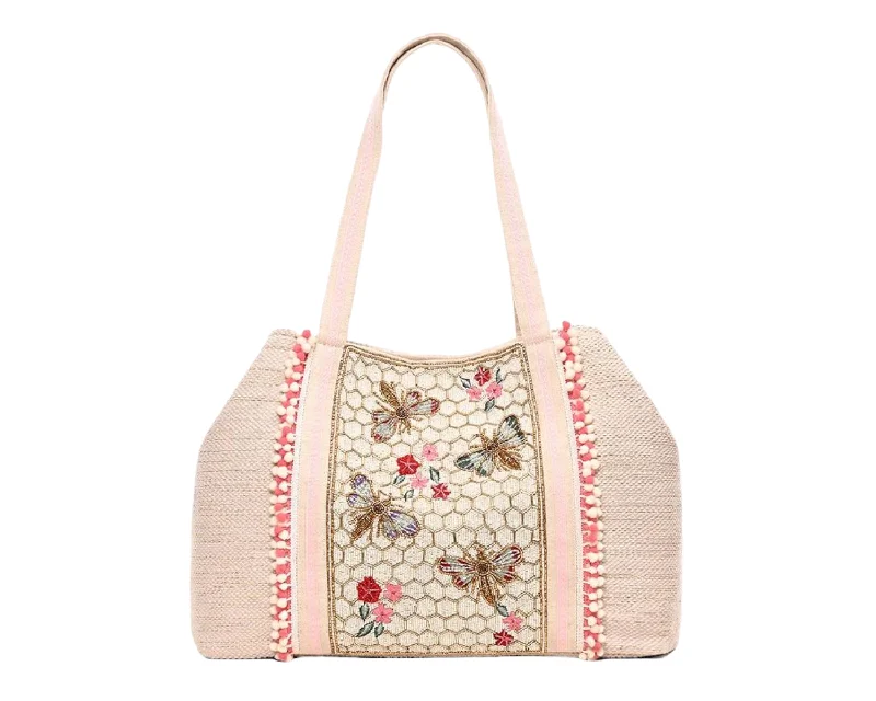 Rose Garden Golden Bee Tote