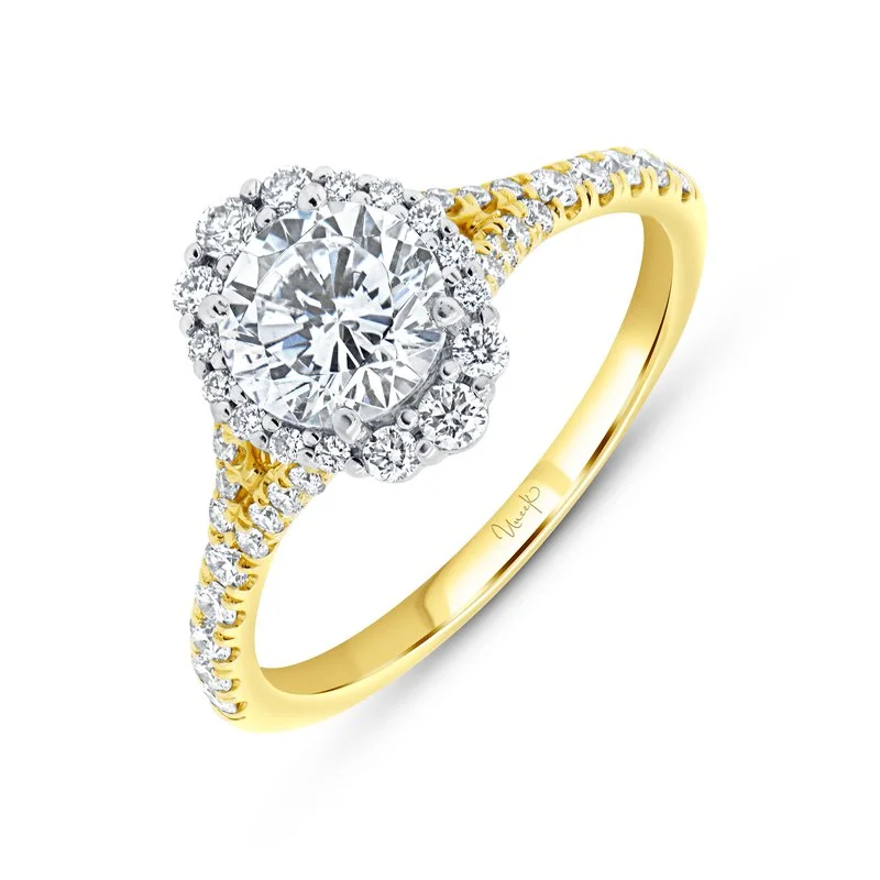 0.37ctw Round Halo Engagement Ring