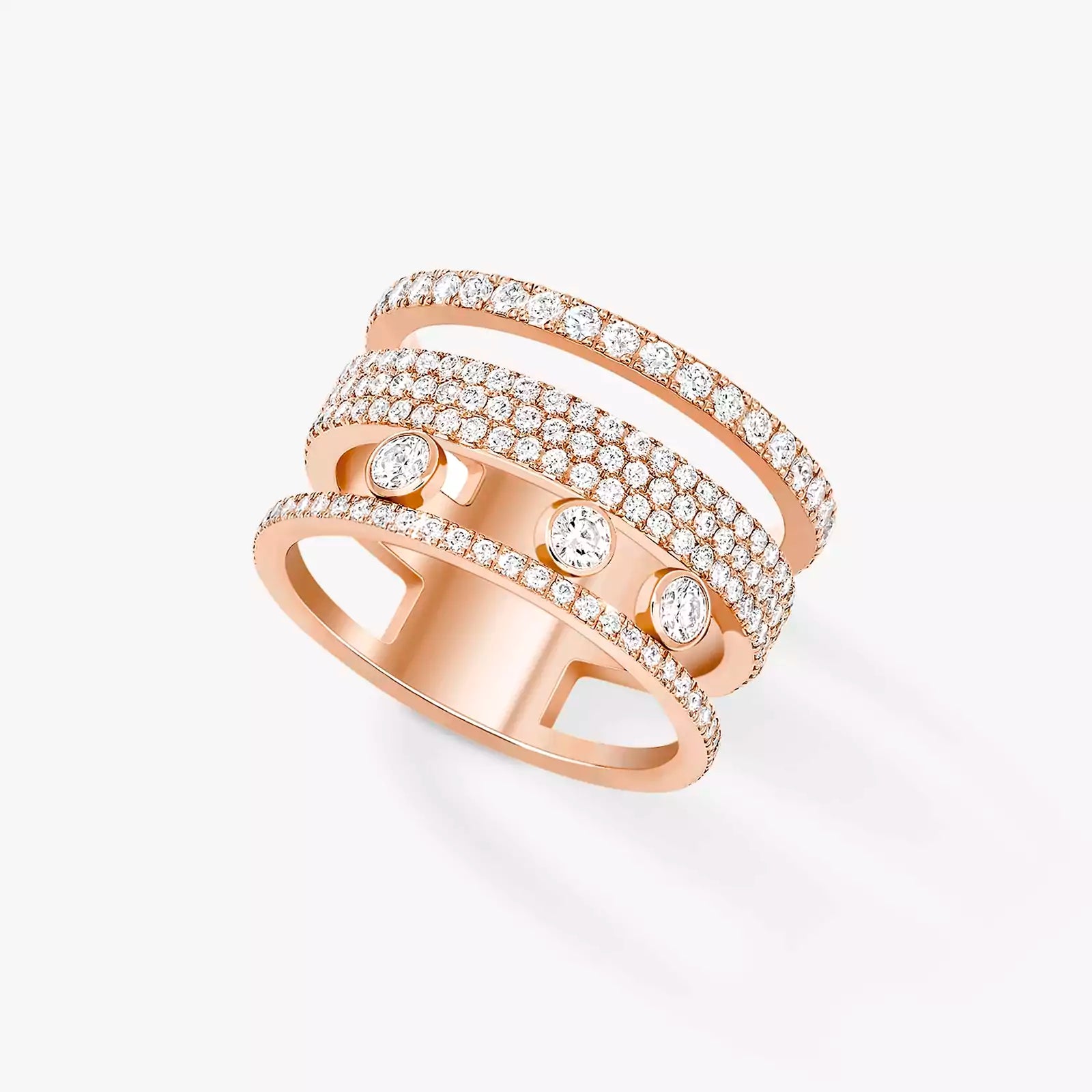 1.00ctw Rose Gold Diamond Pavé Fashion Ring