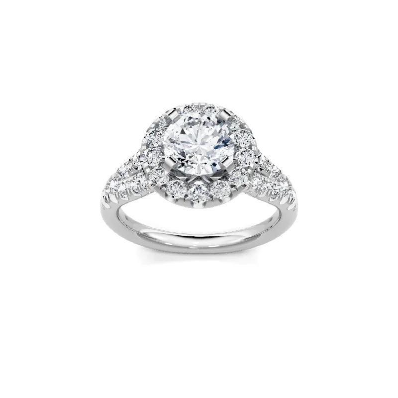 1.0ctw Diamond Halo Engagement Ring