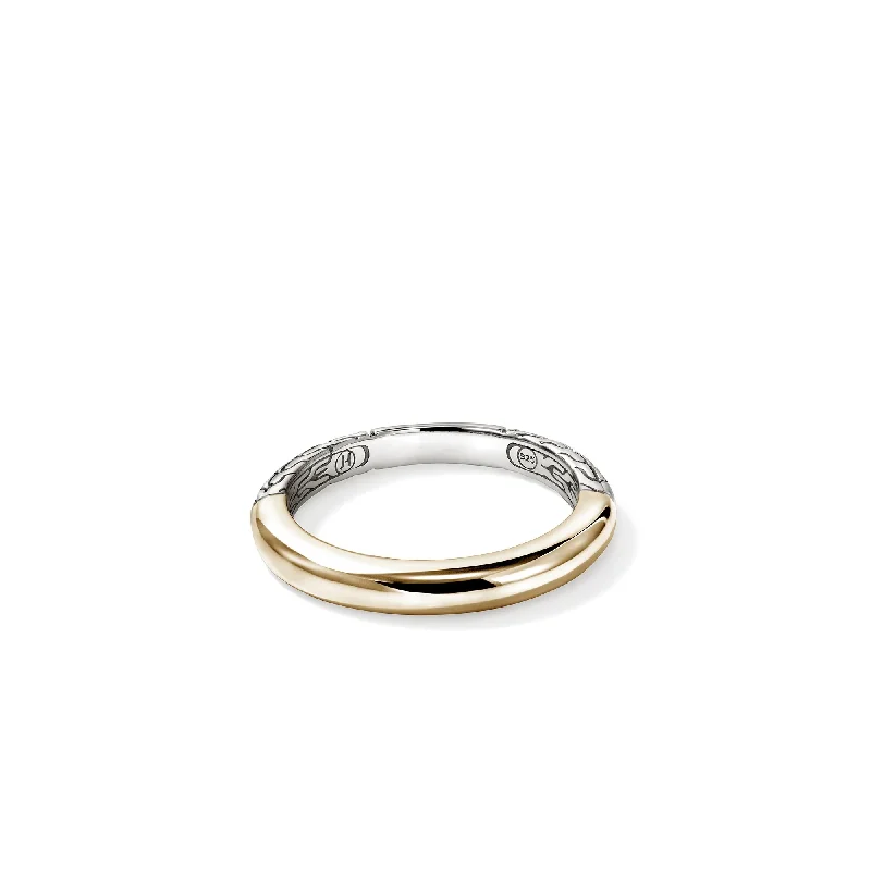 14K Gold & Sterling Silver Essential Band Ring