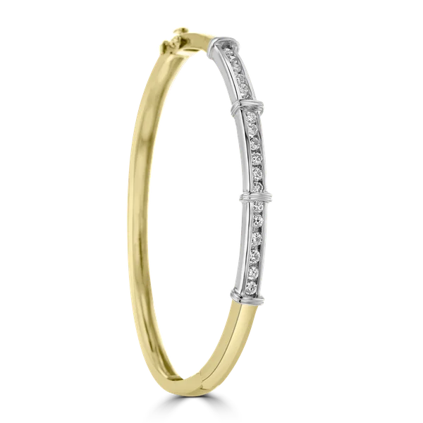 14KT WHITE AND YELLOW GOLD 0.72CTW DIAMOND CHANNEL SET BRACELET