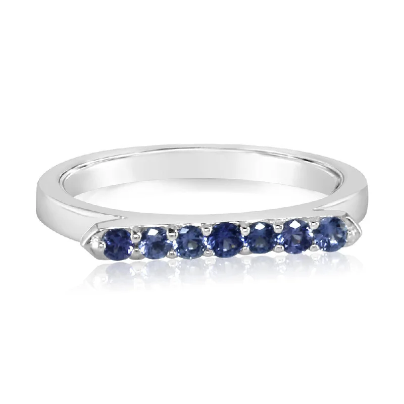 14K White Gold Sapphire Ring