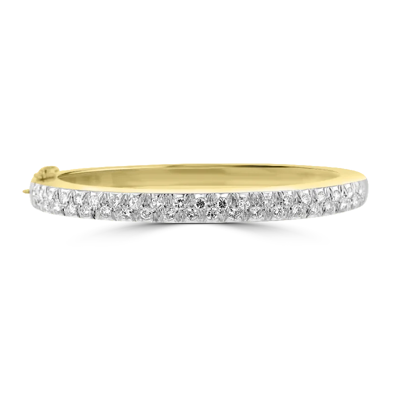 14KT YELLOW GOLD 2.00CTW DIAMOND BANGLE BRACELET