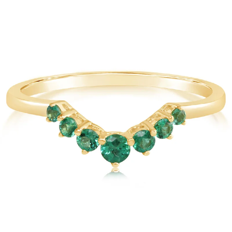 14K Yellow Gold Emerald Ring