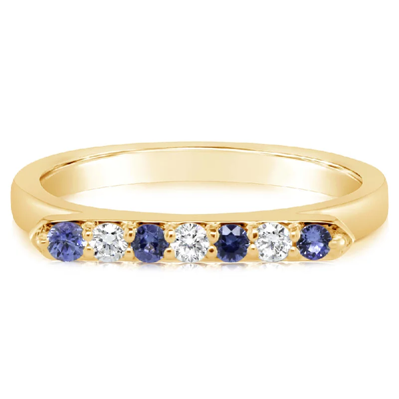 14K Yellow Gold Sapphire/Diamond Ring