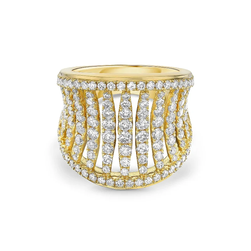 Diamond & Gold Birdcage Ring