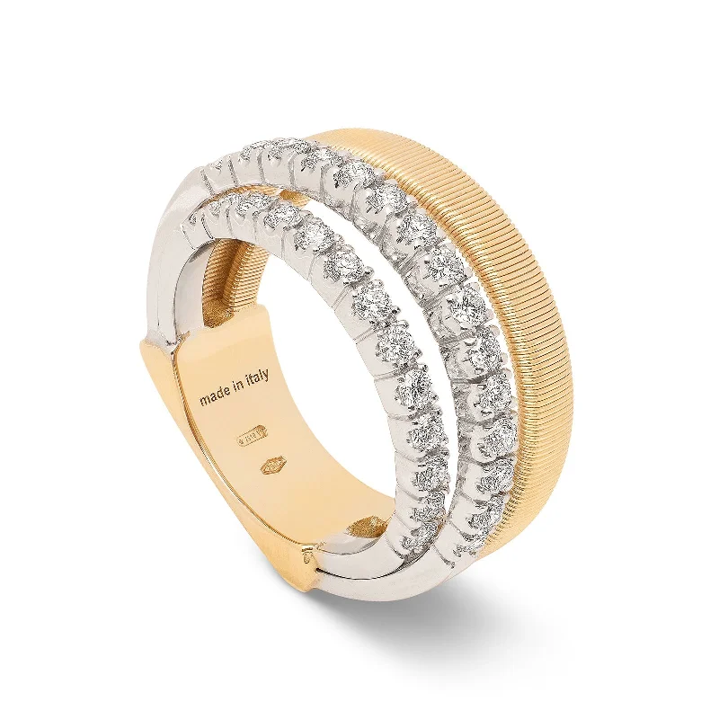 Masai 4-Strand Coil Ring with Diamonds