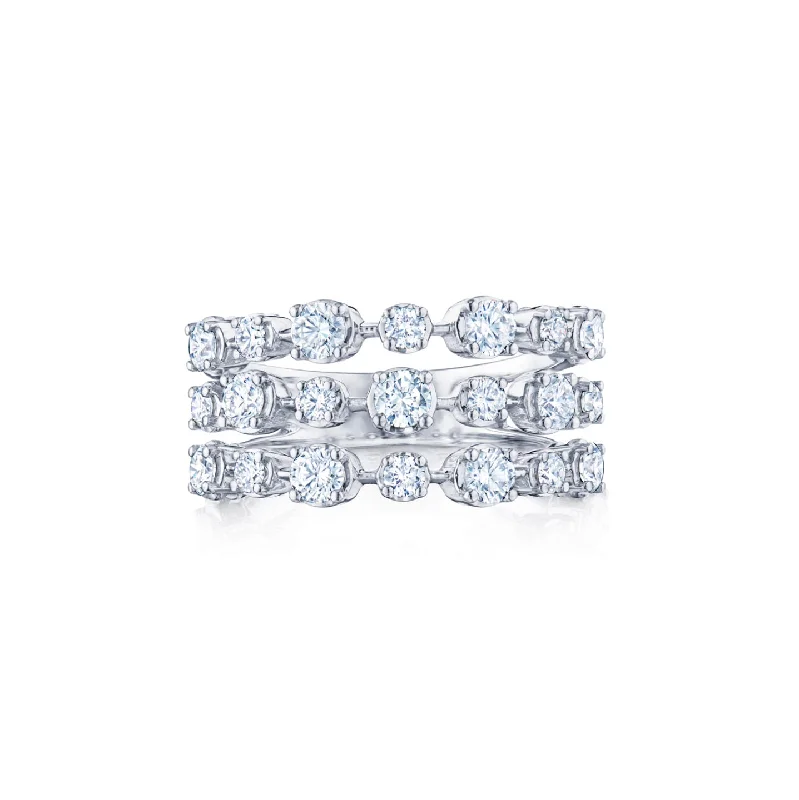 3-Row Ring with 1.14ctw Diamonds