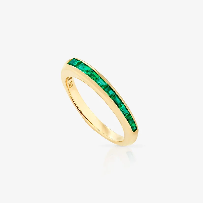 Emerald Baguette Stacking Ring