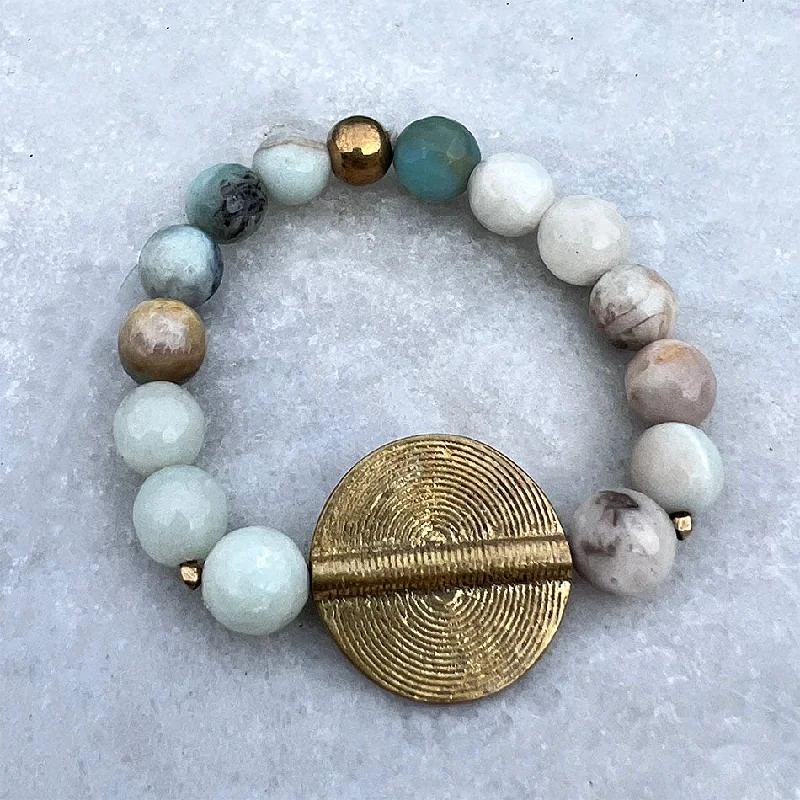 Amazonite Bead Bracelet, India