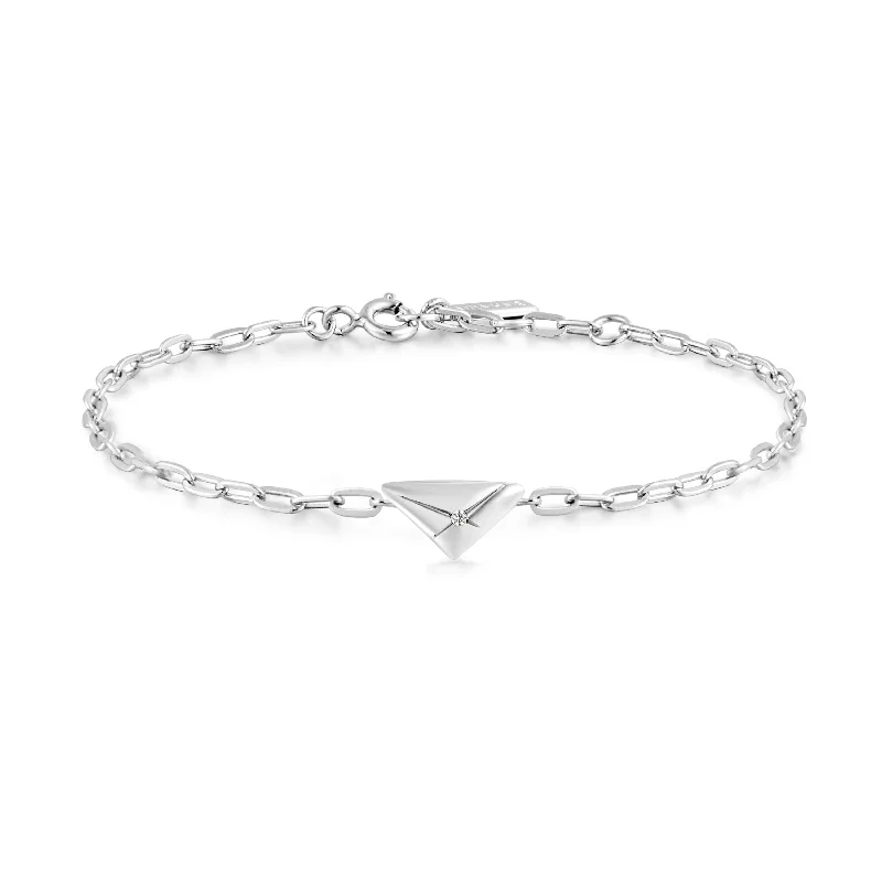 Silver Triangle Kiss Bracelet