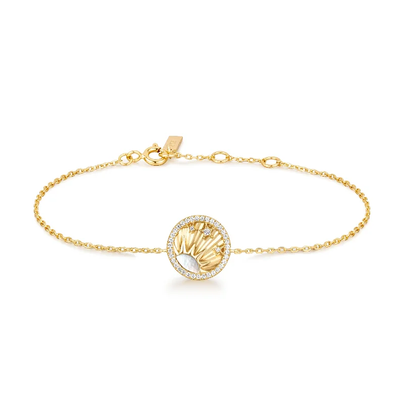 Gold Shiny Sun Stars Bracelet