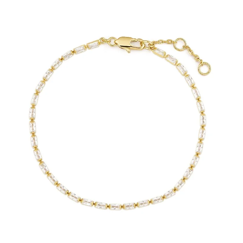 Baguette Cz Tennis Bracelet