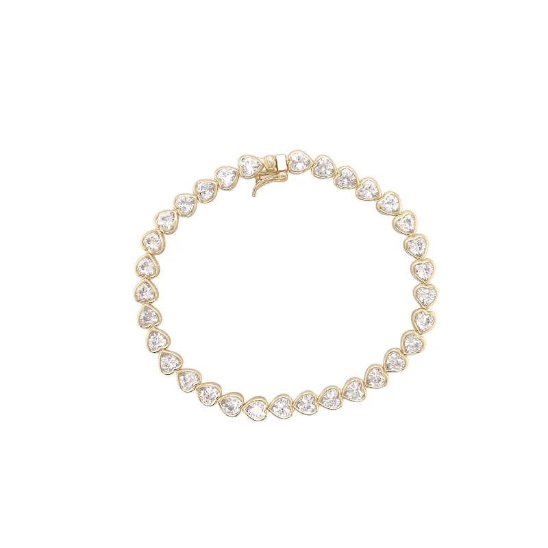 Bezel Heart Bracelet