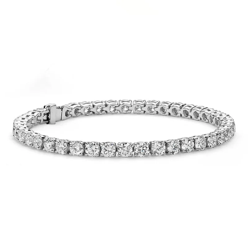 Olivia 18k White Gold Plated Tennis Bracelet with Simulated Diamond Crystals