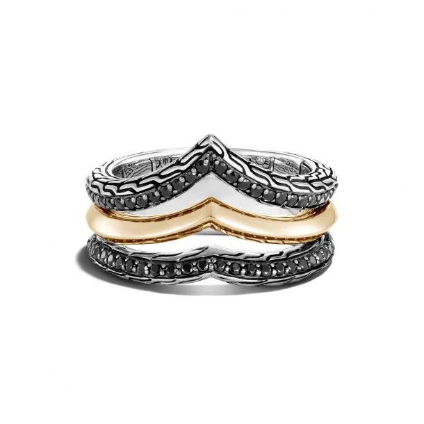 Classic Chain Tiga Multi Row Ring