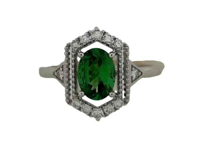 Tsavorite Garnet Ring