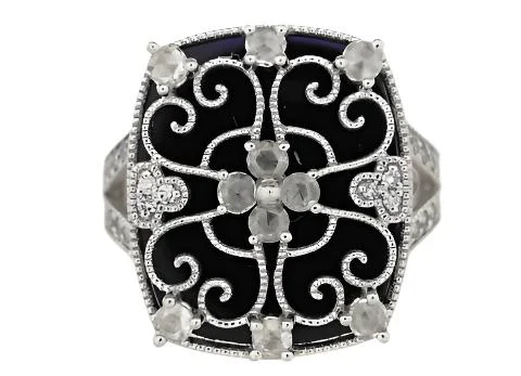 Filigree Onyx Ring