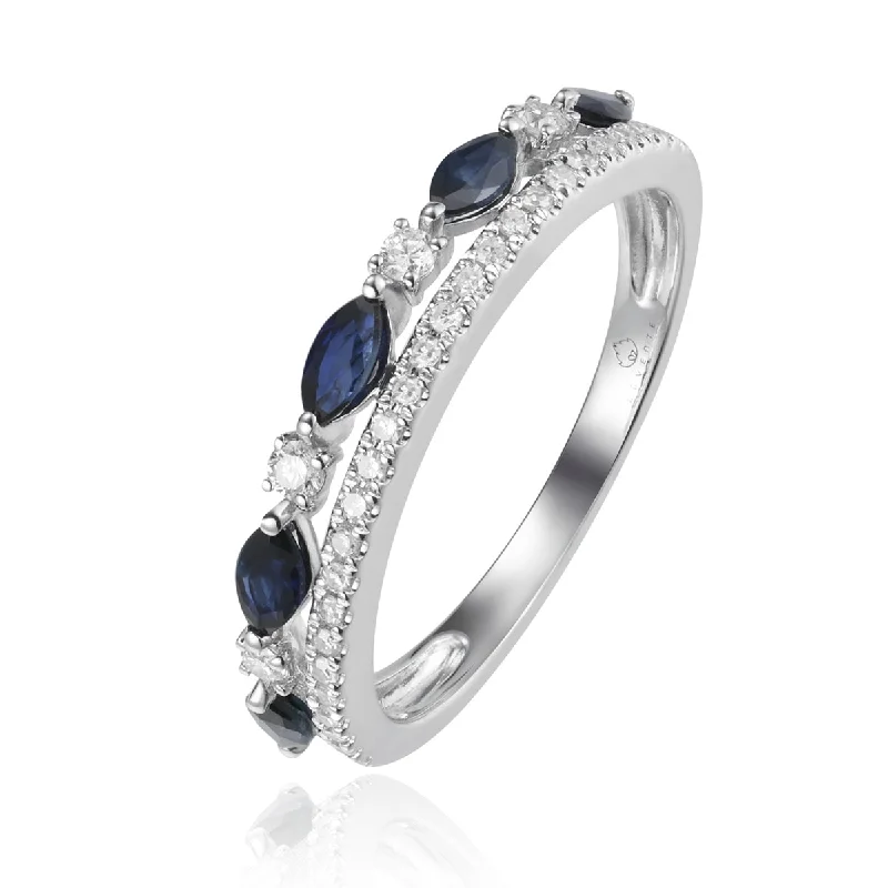 Sapphire Twin Ring