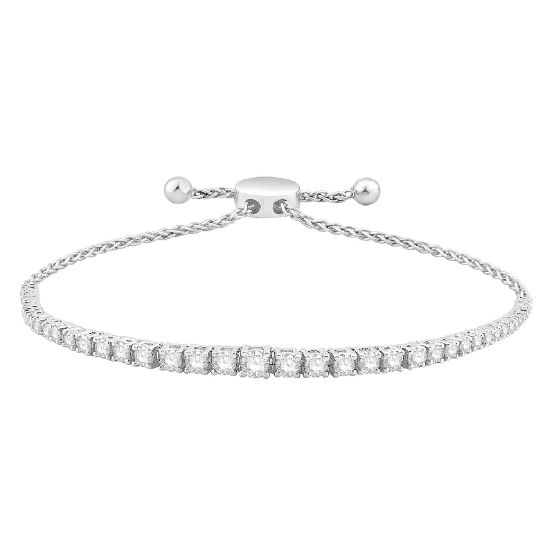 2 cttw Diamond Bolo Tennis Bracelet in 14k