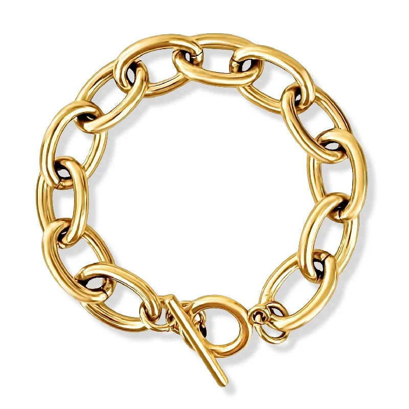 Ellie Vail - Allegra Chunky Oval Chain Toggle Bracelet