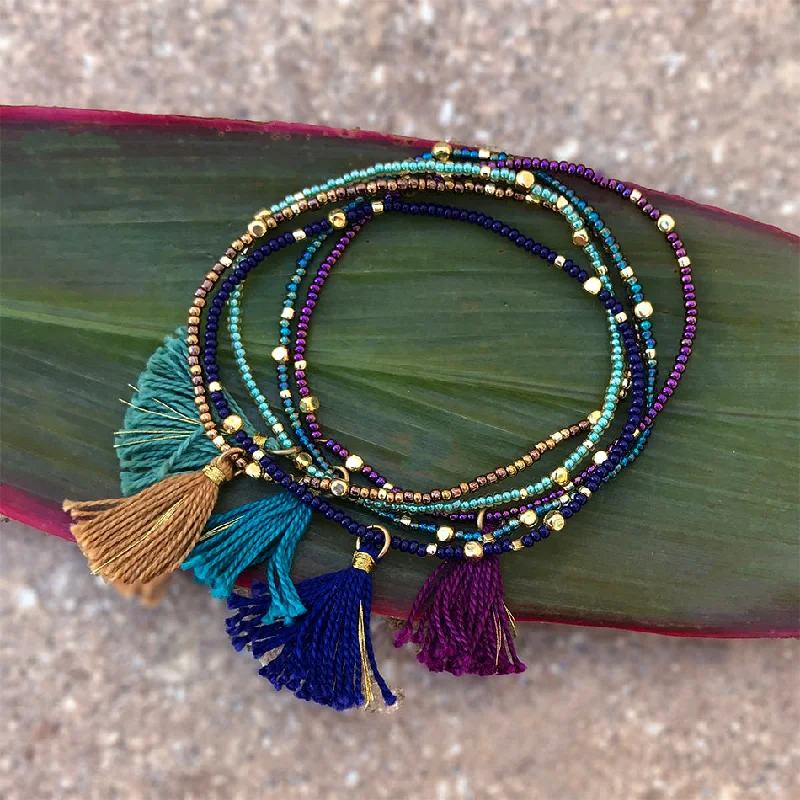 Five Tassel Bracelet Set, Guatemala