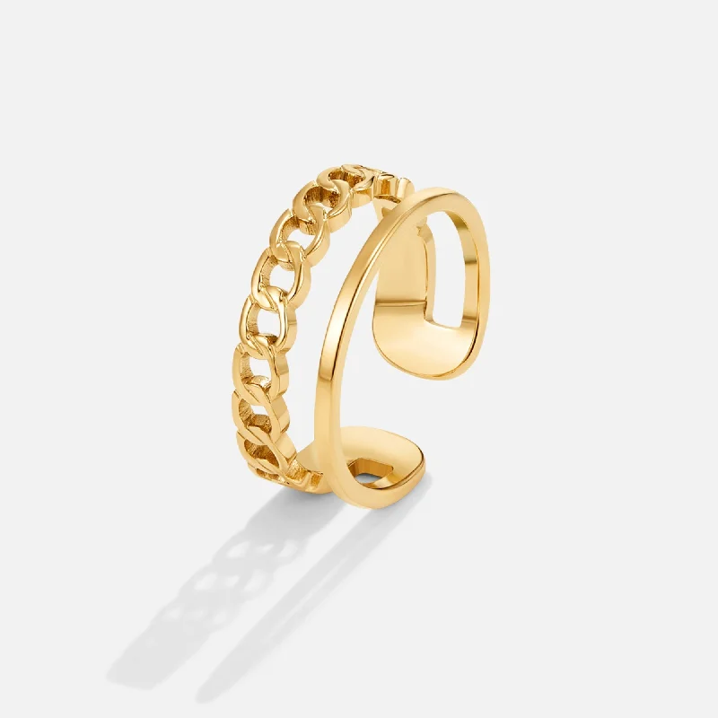 Gold Chain Layered Ring