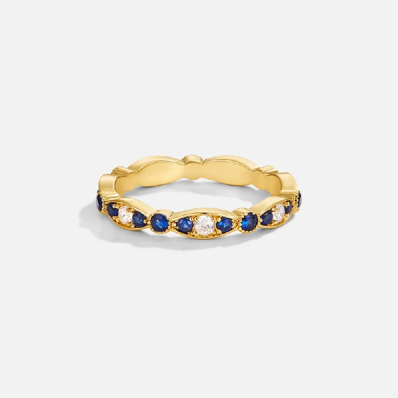 Iris Blue Crystal Ring