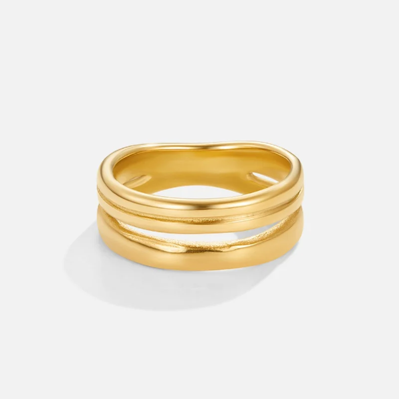 Lia Layered Gold Ring