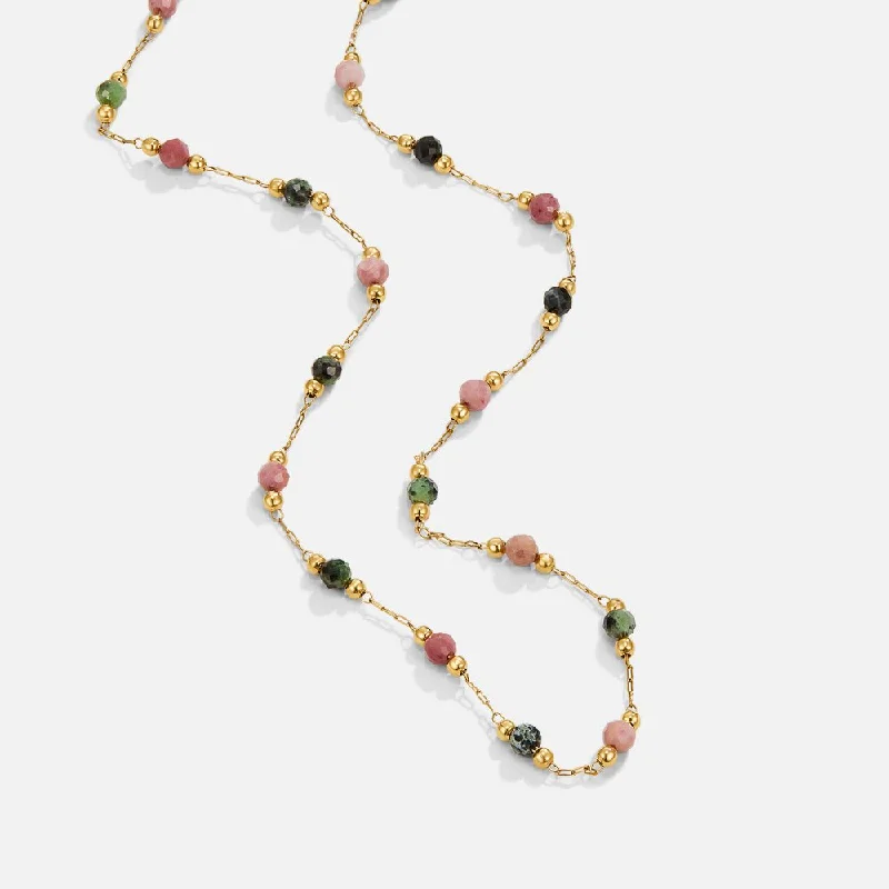 Lulu Spring Beaded Stone Necklace