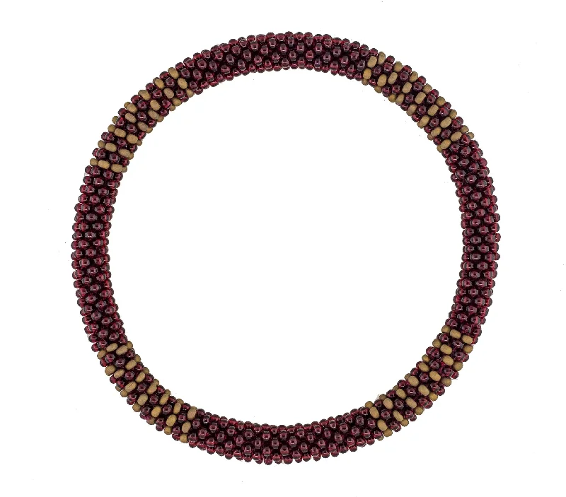 Men's Roll-On® Bracelet <br> Burgundy and Gold