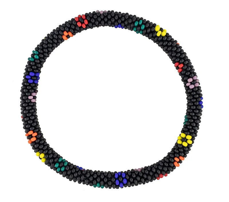 Men's Roll-On® Bracelet <br> Flower Love Noir