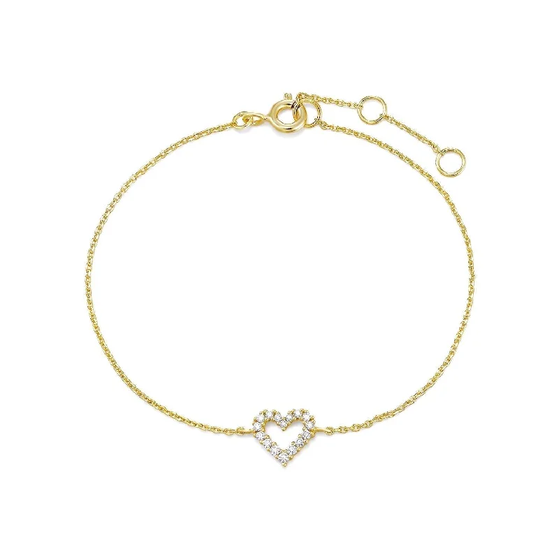 Micro Cz Heart Bracelet