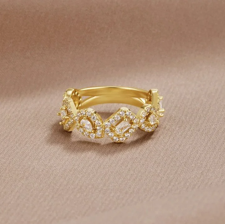 Milana Gold Crystal Ring