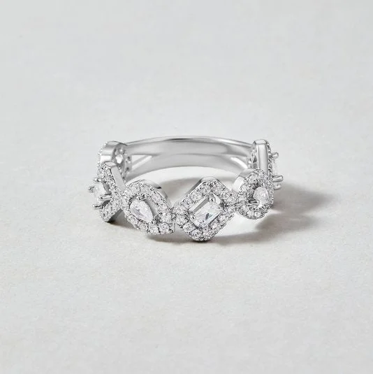 Milana Silver Crystal Ring