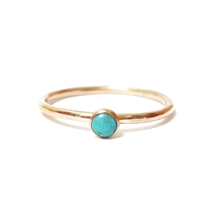 Mini Turquoise Ring in Gold