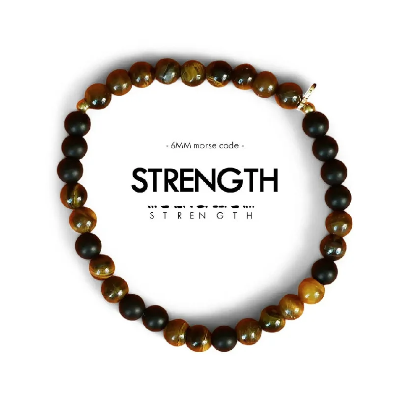 Morse Code Unisex "Strength" Bracelet - Large, Thailand