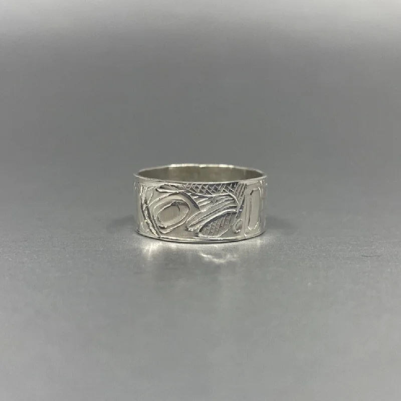 Ring - G. Chilton; Silver, Raven, size 10.5