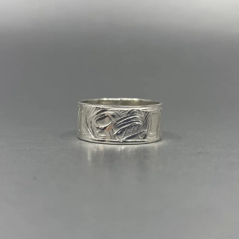 Ring - G. Chilton; Spread Wing Eagle, Silver, size 11