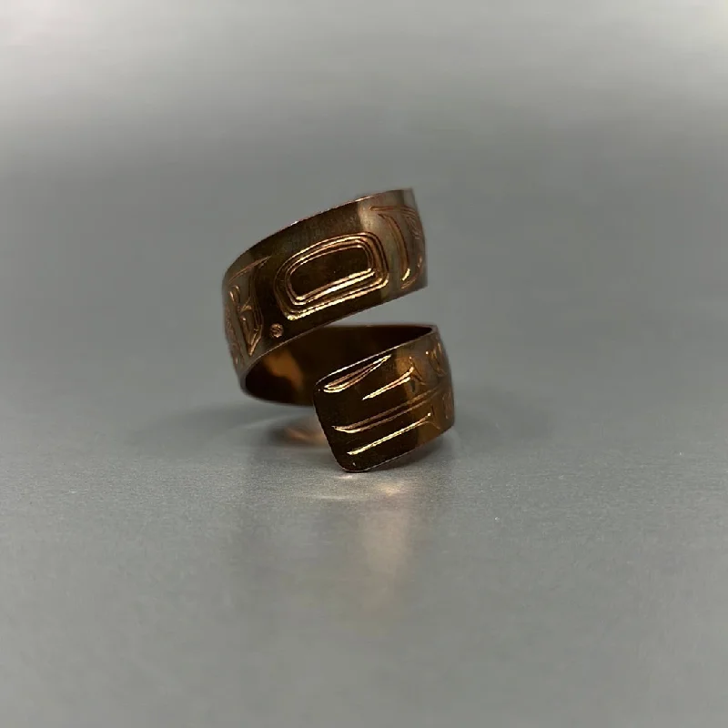 Scarf Wrap Ring- S. Sheakley: Copper, Raven Formline